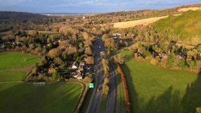 Sky View Time-Lapse over A24 at Box Hill