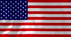 Animation of waving united states of america flag, full frame background. American, democracy, pride, politics, celebration and communication, digitally generated video.