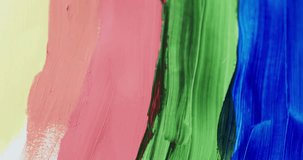 Animation of sale 50 percent off text over colourful paint brushstrokes. Retail, online shopping, diy, digital interface, connection and communication, digitally generated video.