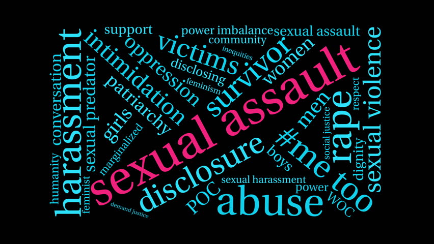 sexual-assault-word-cloud-on-black-stock-footage-video-100-royalty