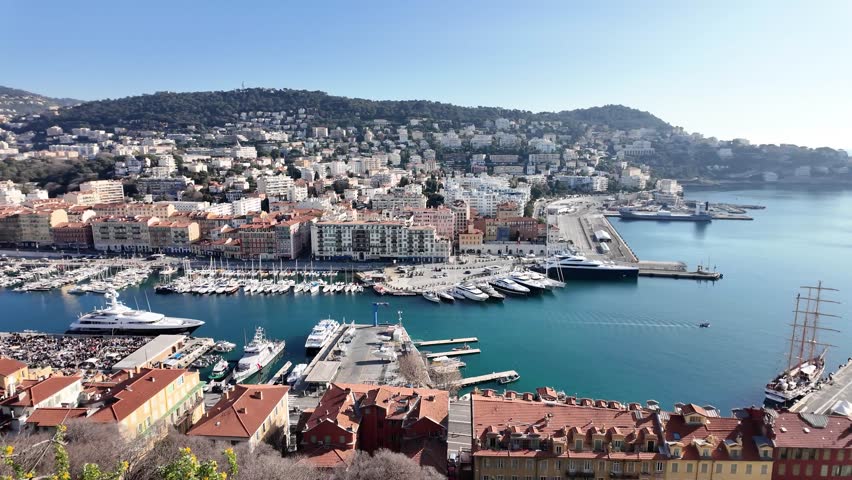 Panoramic view of city of Nice, Provence Alpes-Cote d