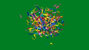 Confetti best Resolution video green screen 4k,4K resolution video. Pro Video. Realistic rain. 4K High quality footage. over chroma key green screen. with chroma key green screen background. Animation