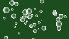Bubble animated green screen video., Abstract technology, science, engineering artificial intelligence, Seamless loop 4k video, 3D Animation, Ultra High Definition, 4k video