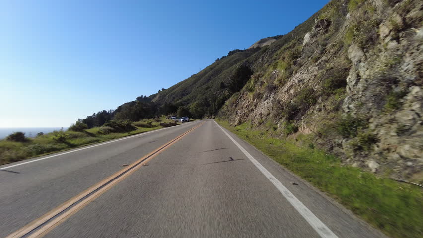 Big Sur Pacific Coast Highway Northbound 7 McWay Falls to Pfeiffer Beach 03 Front View MultiCam Driving Plate California USA