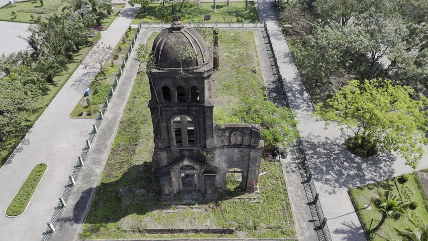 Ruins of Tam Toa Church, ancient war relic, Quang Binh, Vietnam Catholic