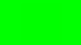 video animation square shape flat drawing outline, on a green chroma key background