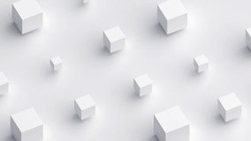 Abstract 3d render, geometric background with white cubes, 4k seamless looped animation - Powered by Shutterstock - Get 15% off with code: PIKWIZARD15