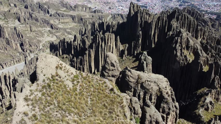 Unique landscape on outskirts of La Paz, Bolivia, Valle de las Animas