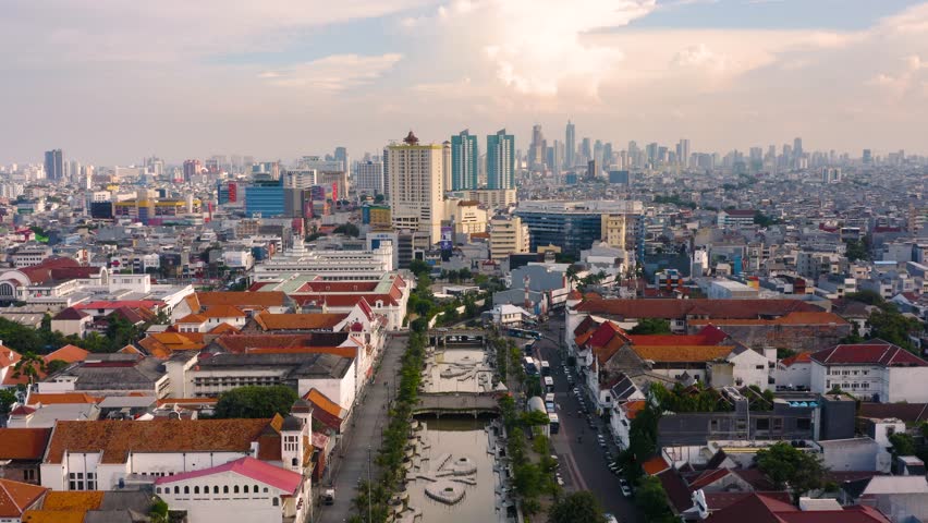 Cityscape of Jakarta. Aerial view