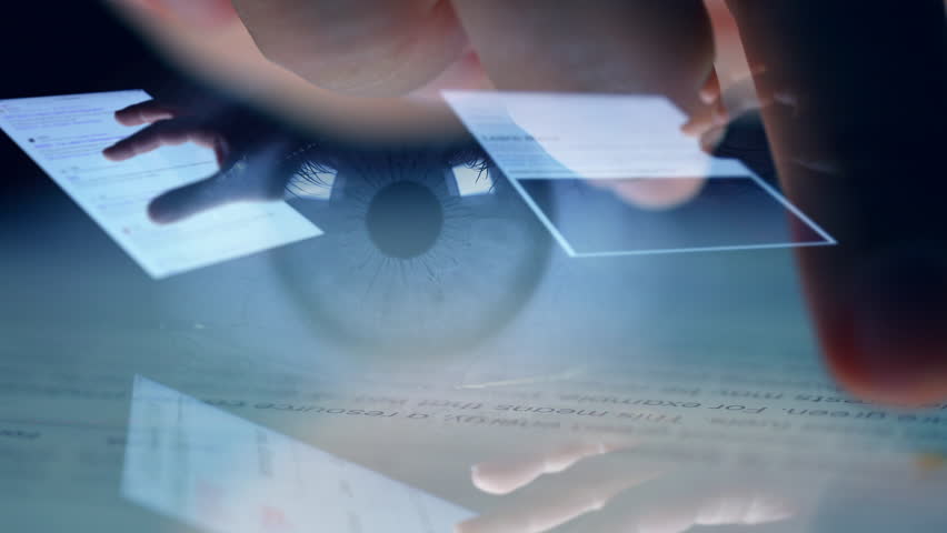 Technology, business or hacking  concept Close up of hands typing text on tablet keyboard device and touching the screen. Social media interface Digital Touch monitor new generation technology - Powered by Shutterstock - Get 15% off with code: PIKWIZARD15