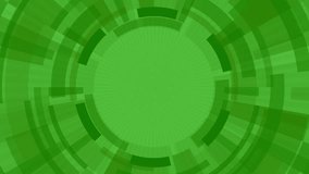 Abstract green pattern of circles going deep,  creative concept design, digital seamless loop animation - stock video