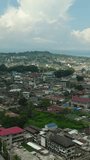 Top view from above of Islamic City in Lanao del Sur. Marawi City. Mindanao, Philippines. Cityscape. Vertical video.