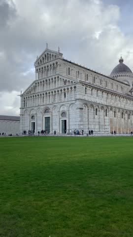Leaning Tower of Pisa, Cemetery of Pisa, Italy Royalty-Free Stock Footage #3449012837