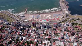 4k drone videos of Playa Grande in Mar del Plata, Argentina