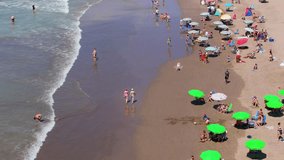 4k drone videos of Playa Grande in Mar del Plata, Argentina