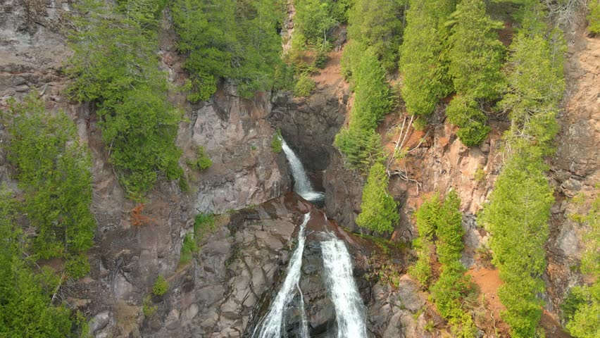 Caribou Falls in Minnesota Superior National Forest in North Shore area