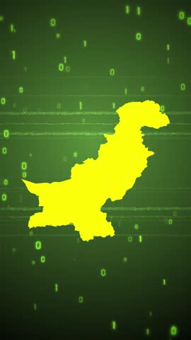 Mobile Vertical Resolution 1080x1920 Pixels, Pakistan Country Digital Intro Opener Animation, Suitable for Technology shows, Tourism, Presentations, Sports Events