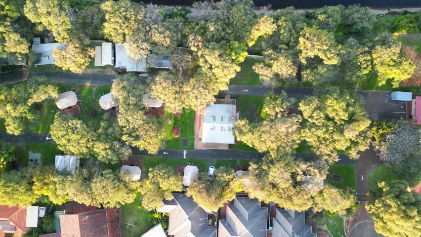 Aerial view of Busselton at sunset, Western Australia