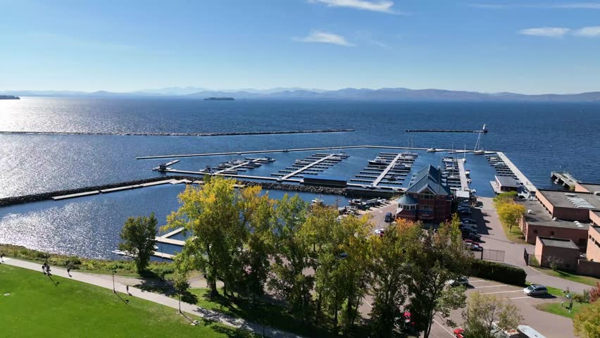 Burlington Vermont Lake Champlain aerial
