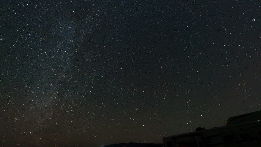Timelapse of Polaris star in Death Valley National Park in California, USA