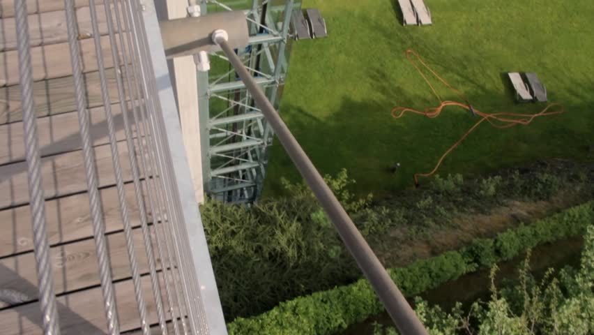 escalator made of glass at Woerthersee lake in Kaernten