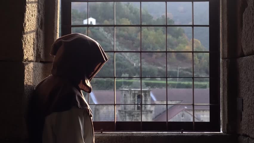 Catholic Monk in a Monastery 
