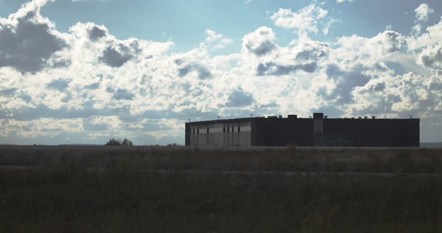 Time lapse of a decommisioned US Air Force aircraft hangar at Loring Air Force Base in Limestone, Maine