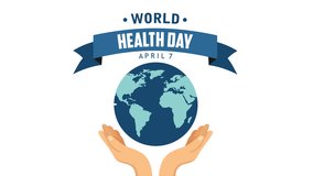 world health day concept video animation