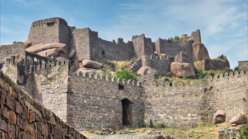 Ruins of Golconda Fort in Hyderabad, India