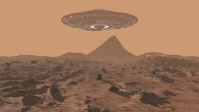 Flying saucer above mars landscape creating sand vortex
Sci fi concept,4K, red planet view landscape, 2024
 - Powered by Shutterstock - Get 15% off with code: PIKWIZARD15