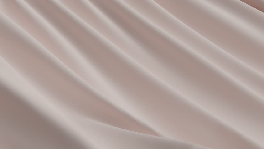 Abstract tenderness beige peach silk background luxury wave cloth satin pastel color fabric. Gold milk liquid wave splash, wavy fluid texture. Fluttering material. 3D animation motion design wallpaper Royalty-Free Stock Footage #3449826211