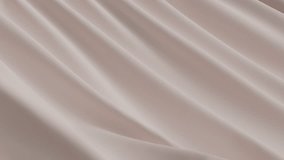 Abstract tenderness beige peach silk background luxury wave cloth satin pastel color fabric. Gold milk liquid wave splash, wavy fluid texture. Fluttering material. 3D animation motion design wallpaper