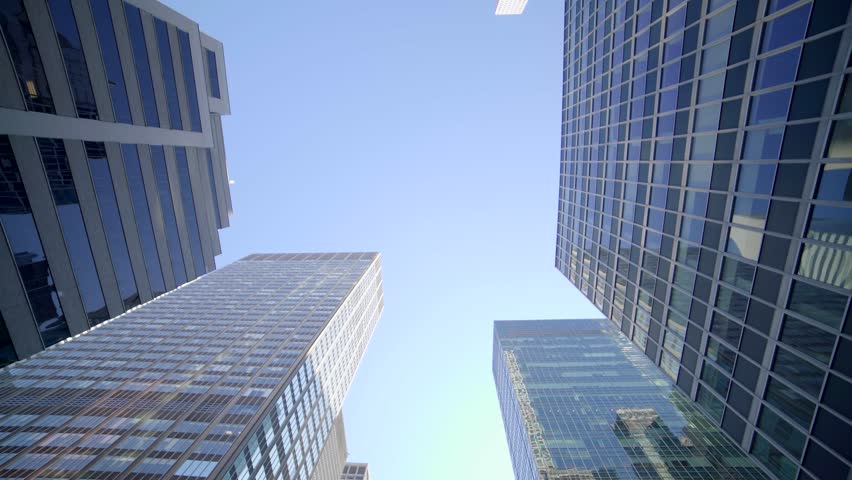 Beautiful and Tall Skyscrapers View from Below