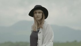 Beautiful woman dancing in slow motion. Ungraded S-Log 2 footage