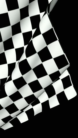 Checkered black and white racing flag. The symbol of the banner of motor sport. Royalty-Free Stock Footage #3450313727