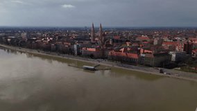 Drone videos from Szeged Hungary on a sunny winter day.
Aerial view of Szeged.
Tisza River, Szeged Cathedral, Dom, Szeged Downtown