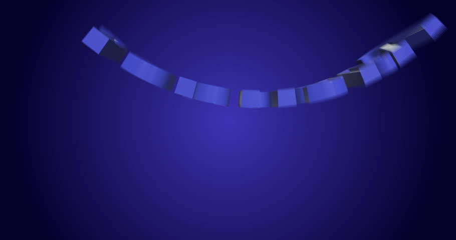 months text loop - blue background