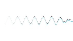 Abstract curved line wave animation background.
