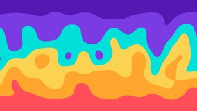 This is a stock motion graphic video of a colorful abstract fluid background, on loop.