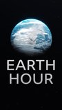 Earth hour ecological movement against climate change. World globe loop rotation. 3d animation of planet earth. Vertical video. 3D Illustration