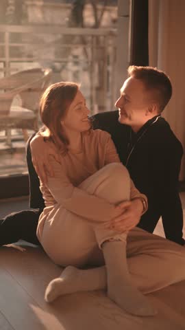 Authentic shot of young happy smiling married couple