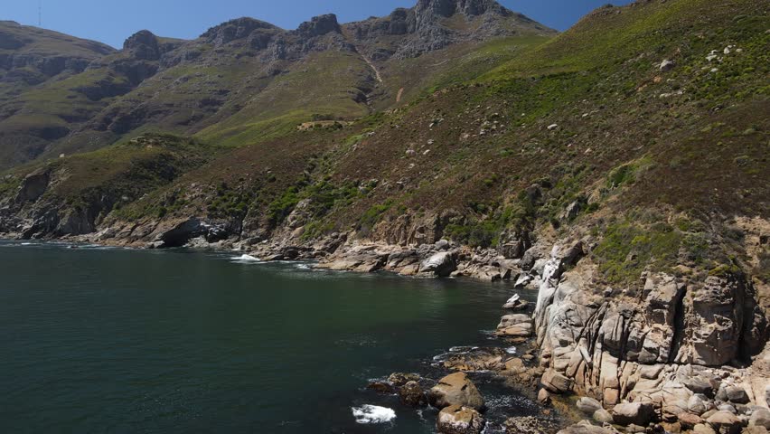 South African Chapman Peak Drive from Top and along the coast Royalty-Free Stock Footage #3450818205
