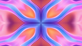 Looped kaleidoscope animated VJ background footage. Flower kaleidoscope in New Year's style. Animated graphics templates. Musical screensavers. Background for advertising, congratulations.