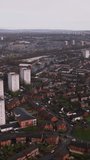 Vertical Video of Manchester, Vertical Aerial View Shot, day