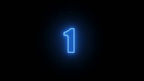 Neon 10s Countdown animation. Neon bright glowing countdown timer animation. top ten countdown, neon light numbers from 10 to 1, laser ray appears on black background. - Powered by Shutterstock - Get 15% off with code: PIKWIZARD15