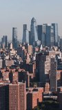 Vertical Video of New York City, Vertical Aerial View Shot, day