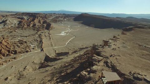 Aerial view of the Atacama Desert in Chile 