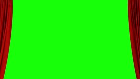 Red curtain opening with green screen background. Theater stage with red velvet curtains opening on green screen, black and white background. 3d animation - Powered by Shutterstock - Get 15% off with code: PIKWIZARD15
