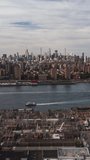 Vertical Video of New York City, Vertical Aerial View Shot, day