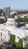 Vertical Video of Sacramento, Vertical Aerial View Shot, day
